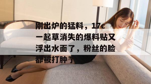 刚出炉的猛料，17c一起草消失的爆料贴又浮出水面了，粉丝的脸都被打肿了！