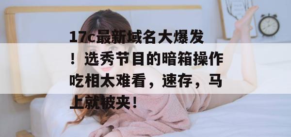 17c最新域名大爆发！选秀节目的暗箱操作吃相太难看，速存，马上就被夹！